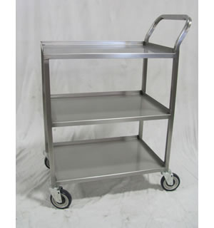 Stainless Solid Shelf Utility Cart